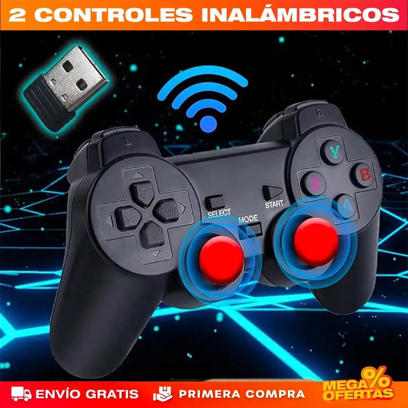 🎮 CONSOLA GAMESTICK 4K (+10.000 JUEGOS DE 9 CONSOLAS) + 2 MANDOS