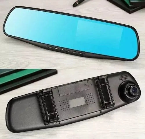 Espejo Retrovisor Con Cámara Frontal Y Retroceso + Cargador